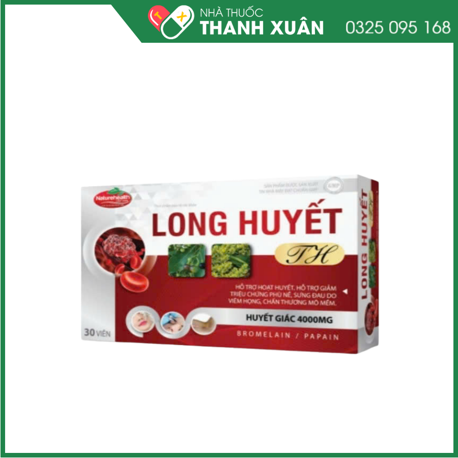 Long Huyết TH hỗ trợ hoạt huyết, giảm triệu chứng sưng phù nề